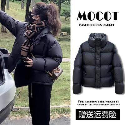 短外套小个子女款黑色2025女冬季年女士宽松面包服羽绒服新款短款