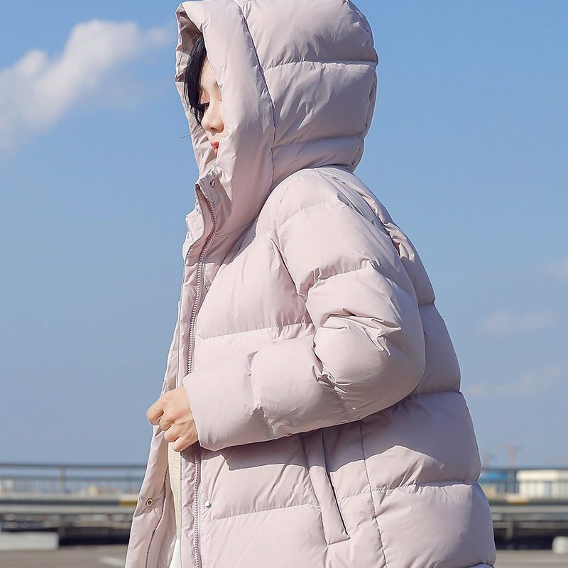 若宿/UCUB三防棉服女生短款冬季小个子面包连帽潮棉衣