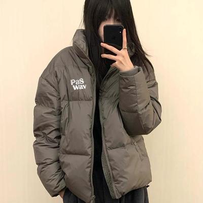 不外套显瘦棉服加厚复古臃肿潮牌美式男女冬季女宽松棉袄棉衣短款