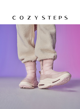 COZY STEPS可至冬季舒适女休闲雪地靴增高厚底皮毛一体雪地靴8121
