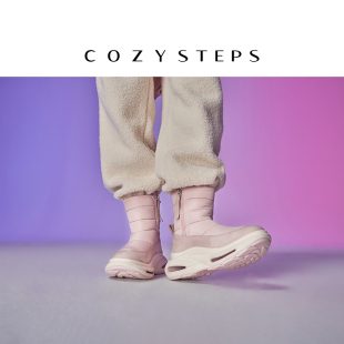 COZY 舒适女休闲雪地靴增高厚底皮毛一体雪地靴8121 STEPS可至冬季