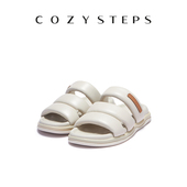 COZY 潮流拖鞋 STEPS可至夏新女士时尚 一字拖透气羊皮薄底平跟时尚
