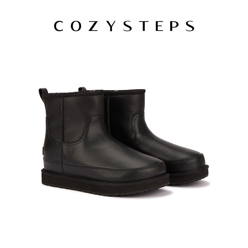 COZY STEPS 可至 NOVA经典亮面中筒雪地靴保暖短靴防滑26秋冬新品