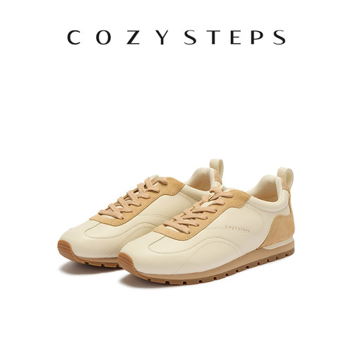COZY STEPS可至女士26春新款复古休闲鞋轻便舒适牛皮阿甘时尚跑鞋