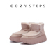 COZY STEPS可至25冬女保暖厚底增高雪地靴舒适百搭羊皮毛一体靴子