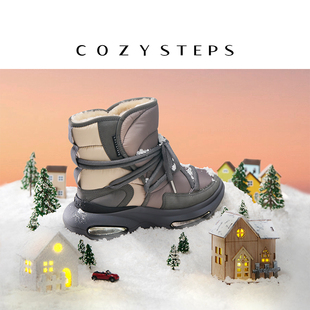 休闲增高太空鞋 COZY 厚底防滑雪地靴时尚 新款 女8123 STEPS可至冬季