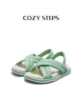 COZY STEPS可至 夏季新款舒适休闲夹心凉鞋平跟透气轻薄凉鞋6047