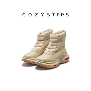 太空鞋 COZY 厚底舒适增高雪地靴平底时尚 新款 8117 STEPS可至冬季