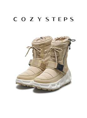COZY STEPS可至冬季新款厚底户外防滑雪地靴舒适增高雪地靴8133