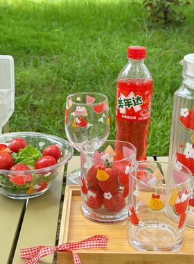 KT猫西瓜玻璃饮料杯果汁杯
