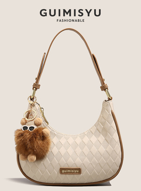 GUIMISIYU2026新款原创月牙包包小众腋下包百搭法棍包单肩斜挎包