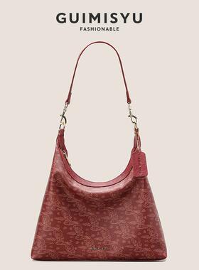 GUIMISIYU2026新款原创红色腋下托特包新娘婚包高级感婚礼结婚包