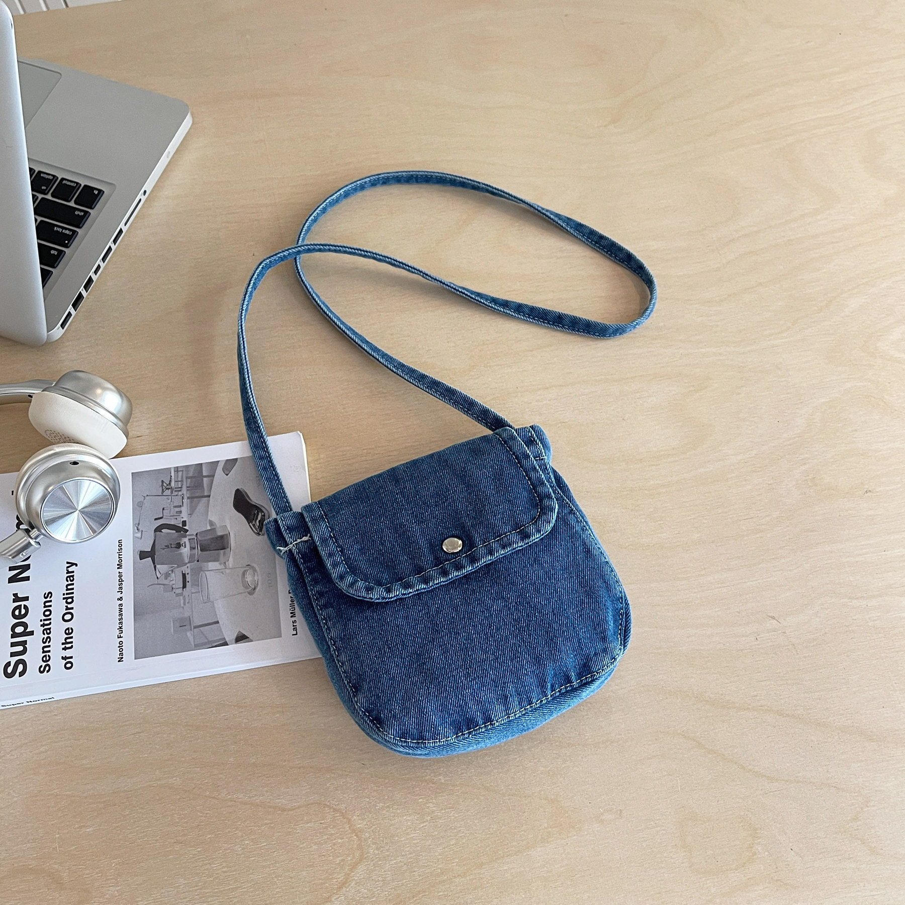 原创小众设计斜挎牛仔布小包包女复古简约休闲手机包日常百搭单肩,箱包皮具/热销女包/男包,托特包,淘宝优惠券,粉丝福利购,淘宝优惠卷