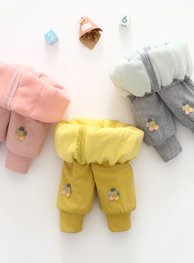 冬季纯棉夹棉保暖棉裤婴儿外穿休闲可开档幼童男女1-3岁大屁屁pp2