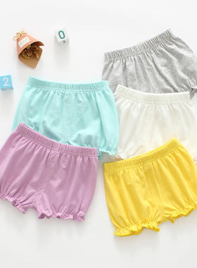 夏季婴幼儿外穿打底短裤0-1岁女宝宝大屁屁安全宽松PP灯笼裤6个月