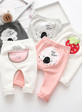 男女宝宝大pp打底裤婴幼儿外穿洋气春秋薄款单裤小童纯棉屁屁百搭