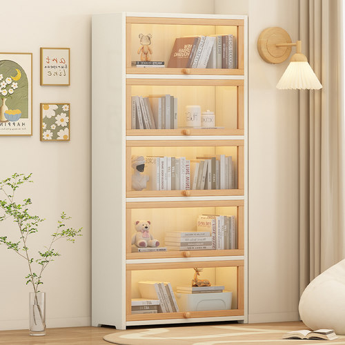 2026新款实木加厚亚克力门书架