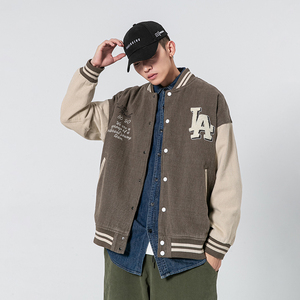2023春季新款男装日系潮牌字母刺绣棒球服休闲外套夹克JK236-F145图片