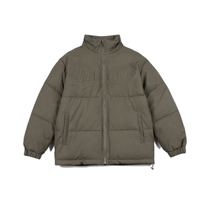 2026冬季新款男装日系字母印花立领加厚皮衣棉服外套MY350-F205图片
