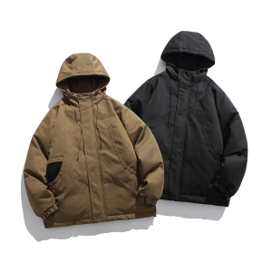2026冬季新款男装日系潮牌工装连帽加厚外套棉服棉衣MY352--F205图片