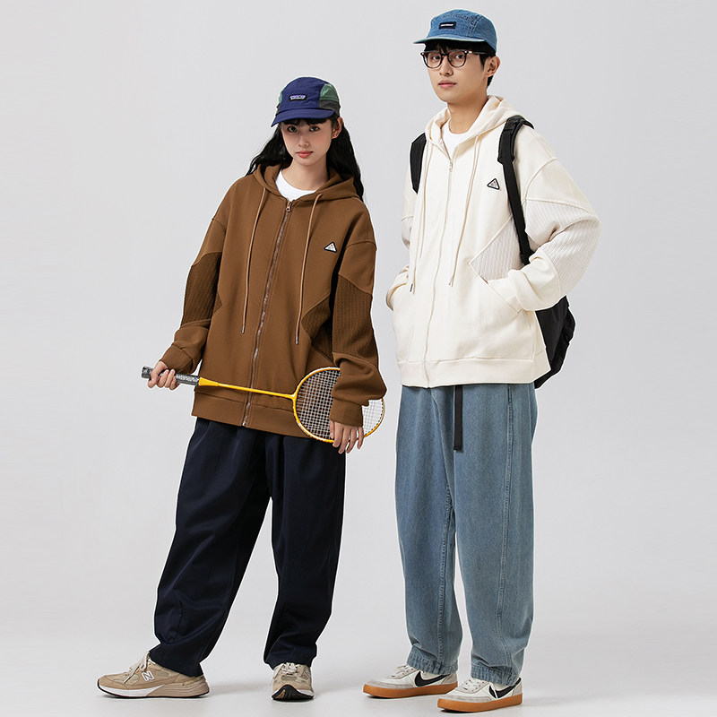 2026秋季新款男装日系潮牌宽松连帽卫衣开衫休闲外套WY506-F96,女装短外套,电商A101（原外27）