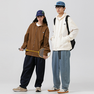 2026秋季新款男装日系潮牌宽松连帽卫衣开衫休闲外套WY506-F96