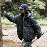 2024冬季新款男装日系复古宽松黑色连帽棉衣加厚外套MY358-F205，男装棉衣，电商A101（原外27）