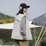 2026冬季新款男装日系潮流宽松纯色加厚棉服马甲外套MJ16-F165，男装棉衣，电商A101（原外27）