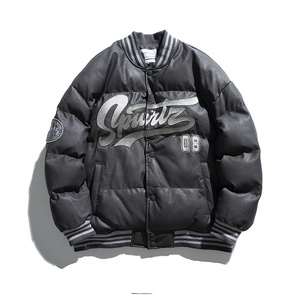 2026冬季新款男装日系潮牌字母刺绣棒球服棉衣加厚外套MY268-F195图片