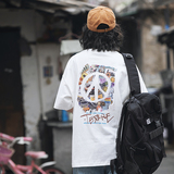 2026夏季新款男装日系潮牌后背字母印花短袖宽松休闲T恤T600-F43，男装T恤，电商A101（原外27）