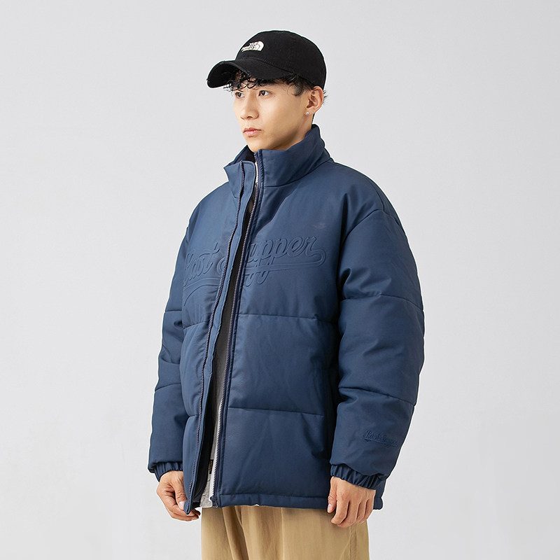 2026冬季新款男装日系字母印花立领加厚皮衣棉服外套MY350-F205,男装皮衣,电商A101（原外27）