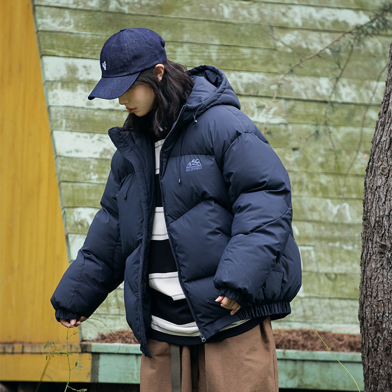 2026冬季新款男装日系潮牌纯色连帽棉衣面包服加厚外套MY298-F195,男装棉衣,电商A101（原外27）