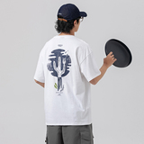 2026夏季新款男装日系潮牌趣味仙人掌印花短袖宽松T恤T820-F38，男装T恤，电商A101（原外27）