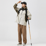 2026秋季新款男装日系潮牌撞色工装连帽外套夹克冲锋衣JK530-F125，男装夹克，电商A101（原外27）