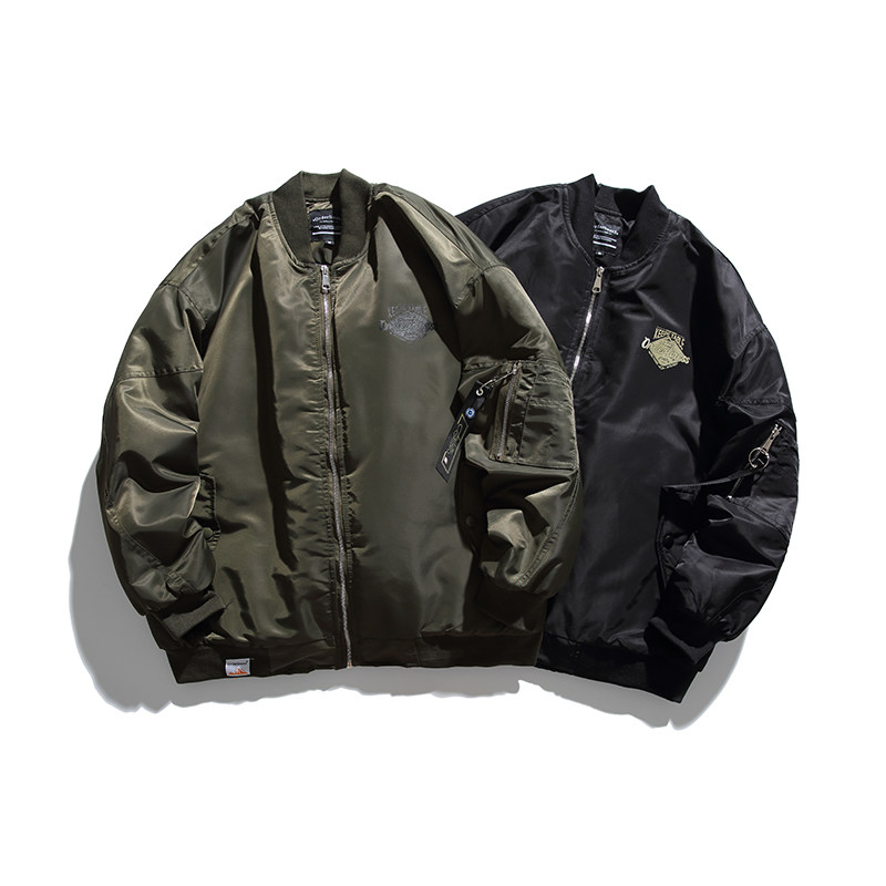2026冬季新款男日系潮牌飞行员棒球领棉服工装加厚外套MY280-F165图片