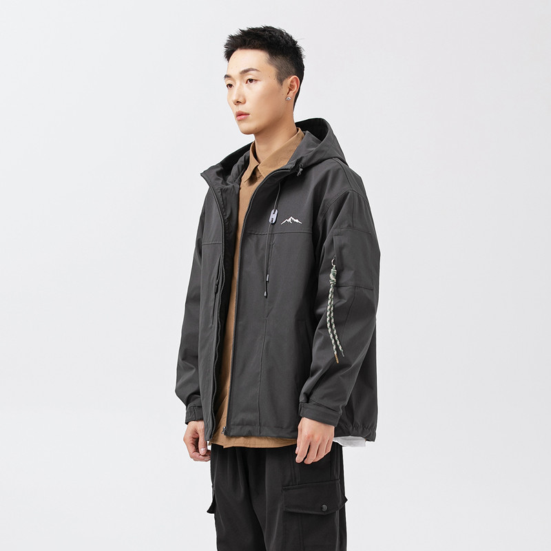 2026春季新款男装日系潮牌工装连帽外套宽松休闲夹克JK336-F145图片