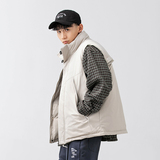 2026冬季新款男装日系潮流宽松纯色加厚棉服马甲外套MJ16-F165，男装棉衣，电商A101（原外27）