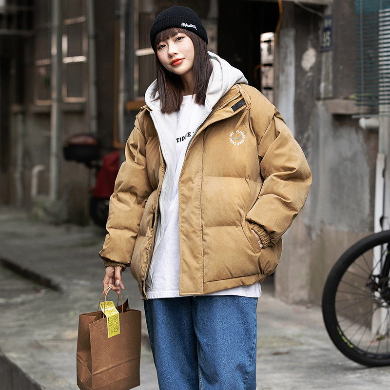 2026冬季新款男装日系潮流宽松假两件连帽棉衣棉服外套MY252-F205,男装棉衣,电商A101（原外27）