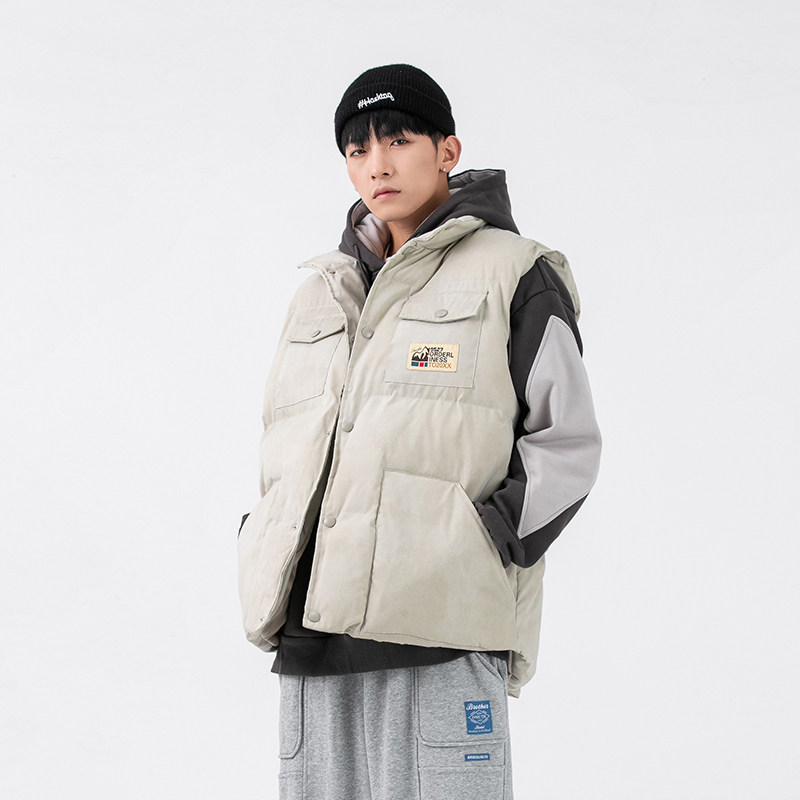 2026冬季新款男日系宽松立领棉衣棉服背心马甲无袖外套MJ10-F145,男装背心/马甲,电商A101（原外27）
