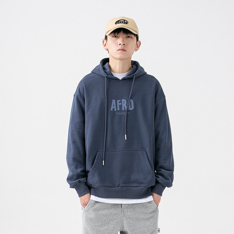 2026春季新款男装日系潮牌字母印花宽松休闲连帽卫衣WY338-F90,男装卫衣,电商A101（原外27）