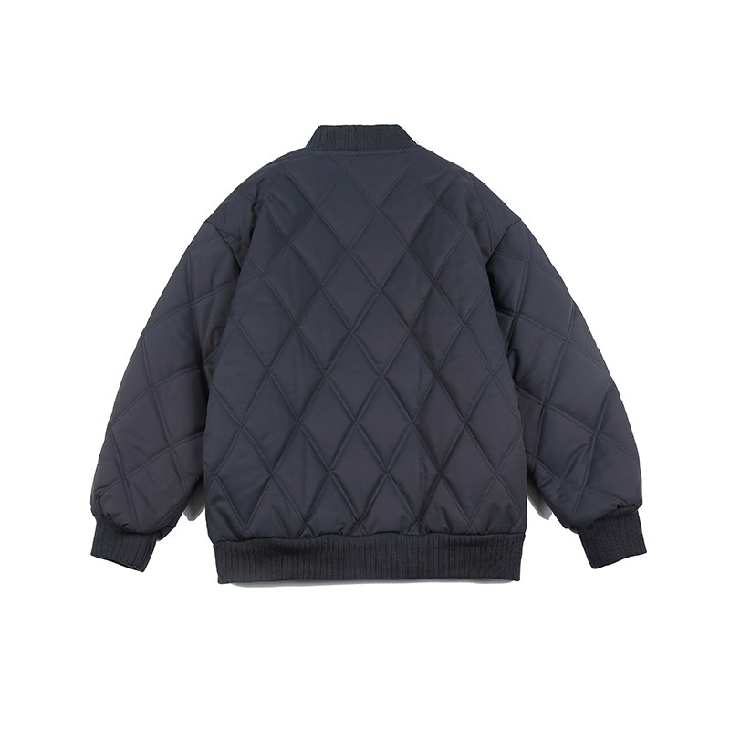 2026冬季新款男装日系潮流菱形格棒球领棉服加厚外套MY336-F175,男装棉衣,电商A101（原外27）