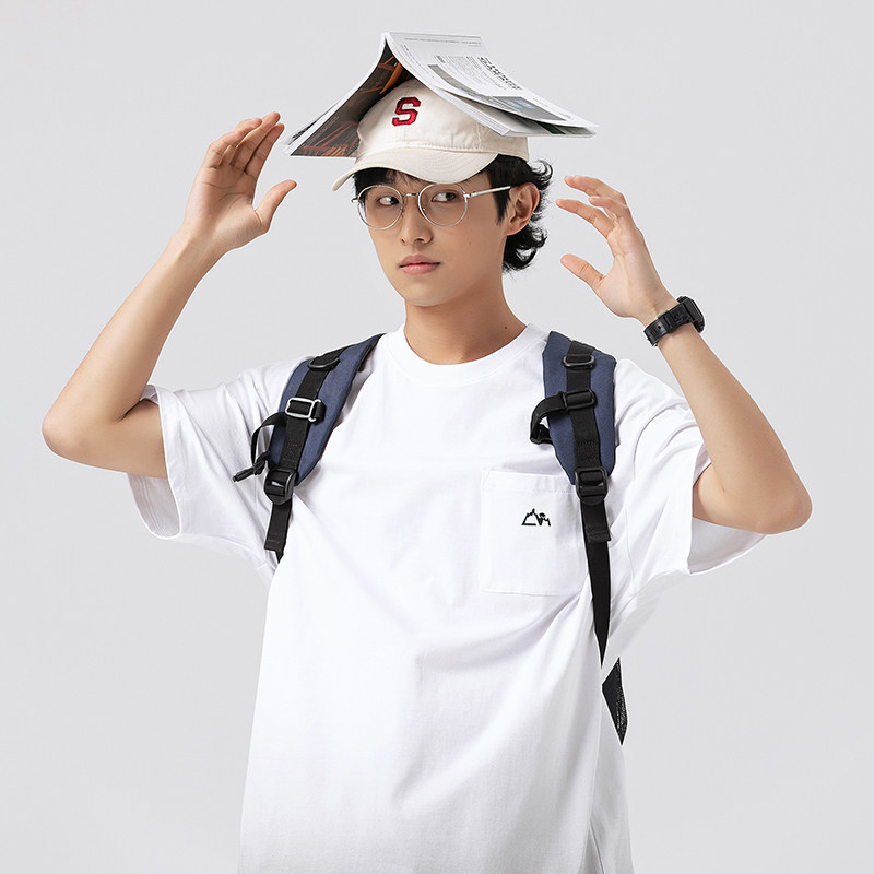 2026夏季新款男日系原创潮流渐变色圆领短袖宽松休闲T恤T856-F43,男装T恤,电商A101（原外27）