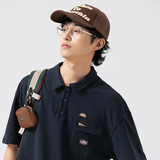 2026夏季新款男日系潮牌贴布纯色polo衫宽松翻领短袖T恤PL58-F60，男装T恤，电商A101（原外27）