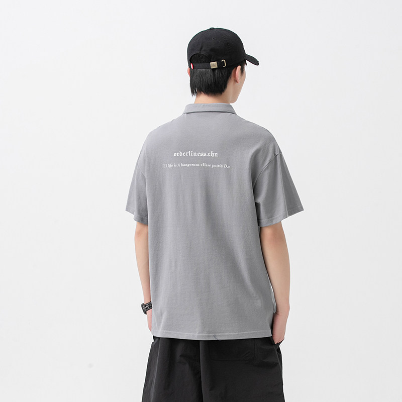 2026夏季新款男装日系原创基础款纯色polo衫短袖T恤PL38-F55,男装T恤,电商A101（原外27）