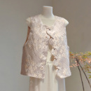 圆领背心马甲外套女装 新中式 国风气质百搭刺绣上衣 新款 2026春秋季