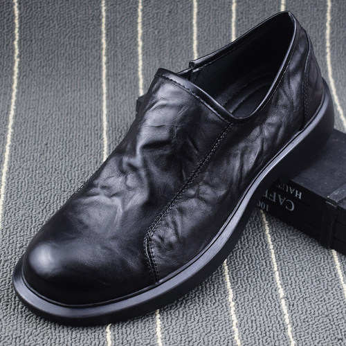 休闲皮鞋男士真皮透气