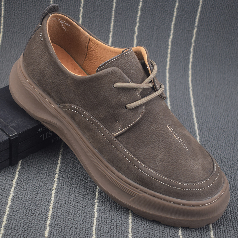 新款防滑男鞋真皮头层牛皮休闲