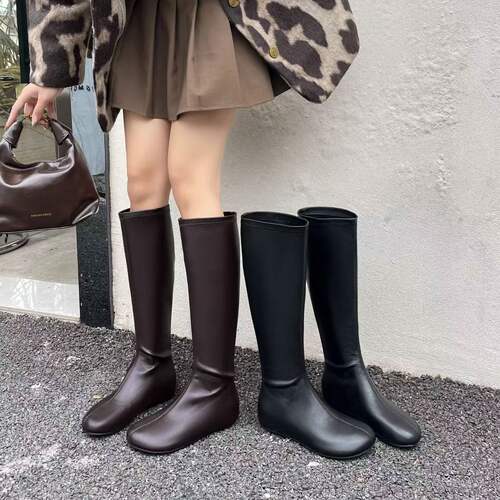佳人女鞋2026秋季女靴套筒靴弹力靴过膝靴内增高时尚百搭舒适潮鞋