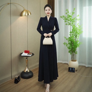 清仓特惠粉丝福利2025秋冬长袖 气质显瘦大摆长裙 连衣裙轻奢长款