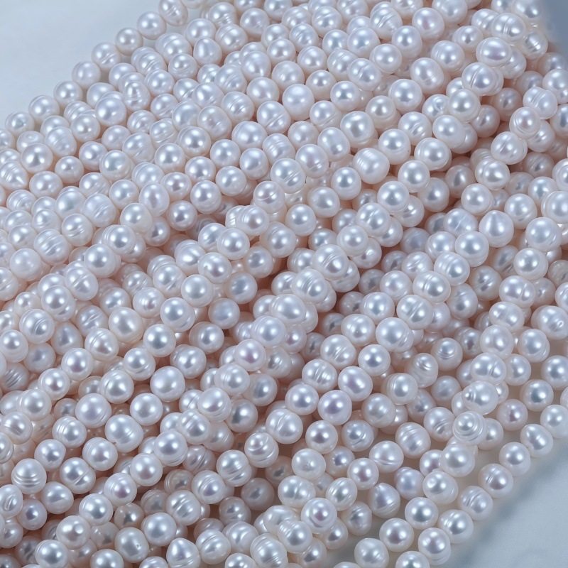 螺纹冲团淡水真珍珠半成品项链7.3-8.3mm全孔串珠diy饰品现货批发,珠宝/钻石/翡翠,耳饰,淘宝优惠券,粉丝福利购,淘宝优惠卷